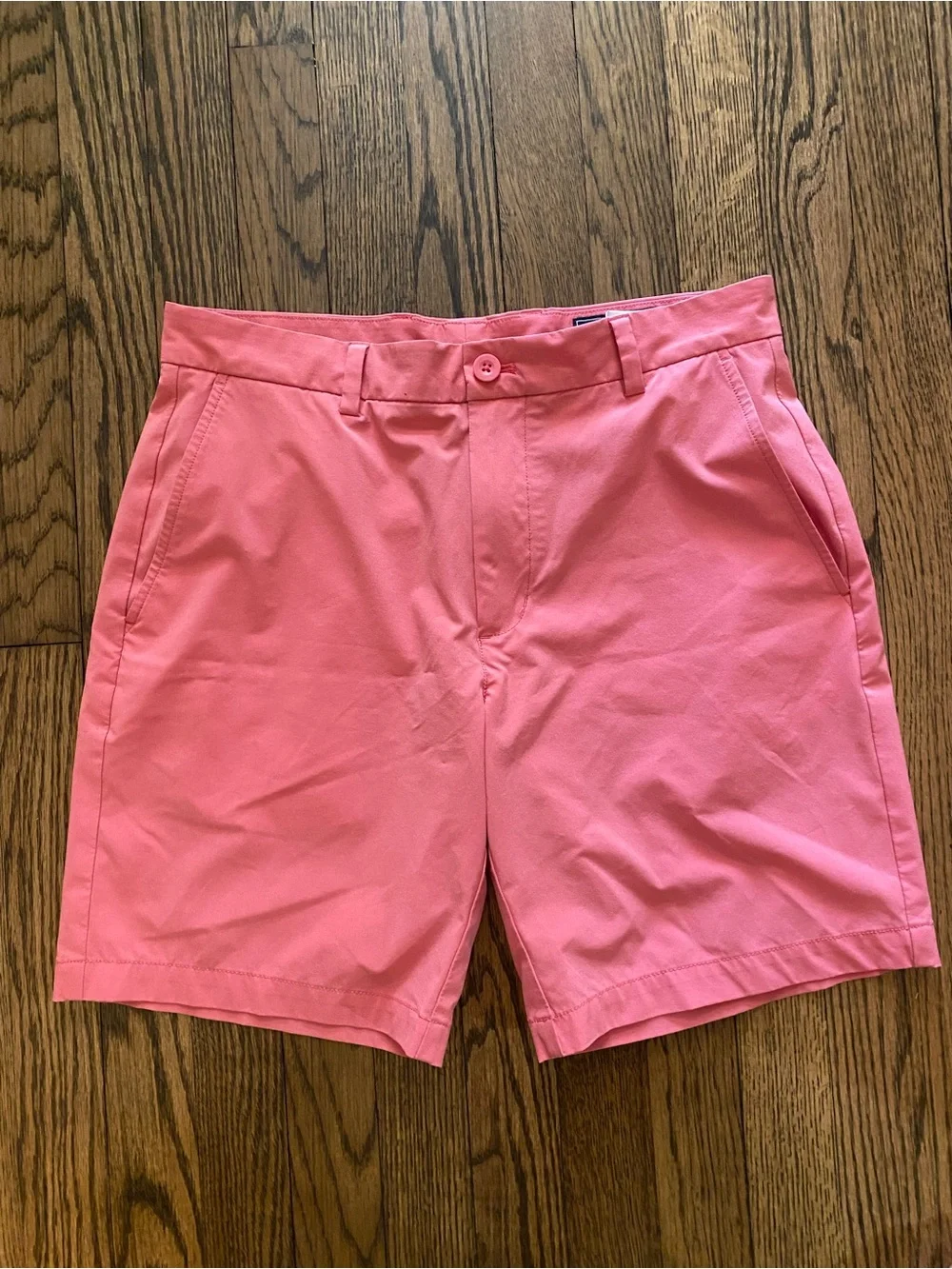 Vineyard Vines Coral Pink Flat-Front Chino Shorts
